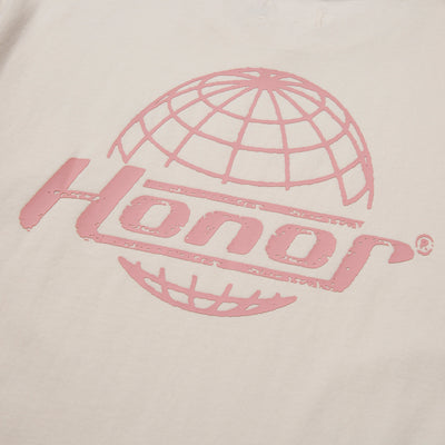 Honor Globe Logo Tee - Cream