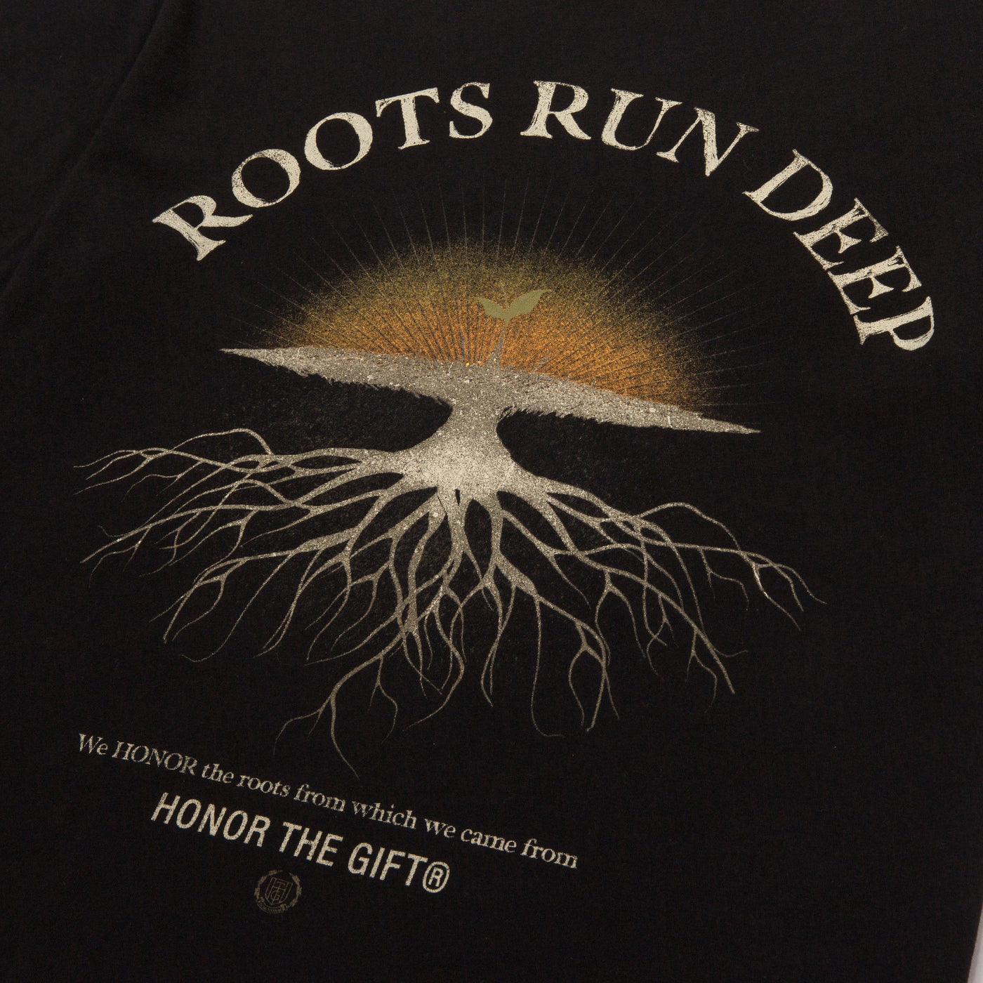 Honor The Gift Roots Run Deep T-Shirt - Black