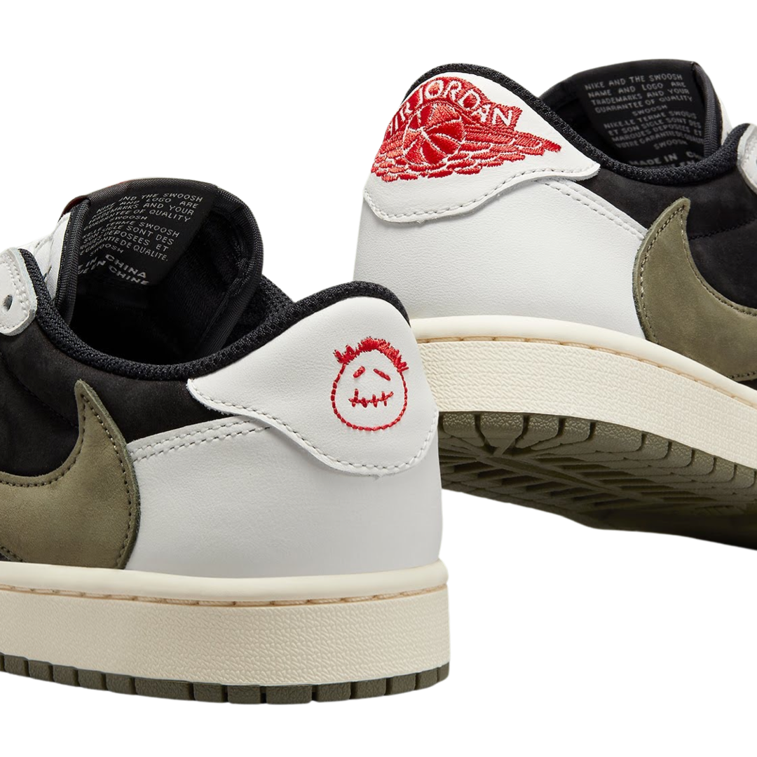 (WMNS) Air Jordan 1 Retro Low OG SP Travis Scott Olive Sail University Red Black